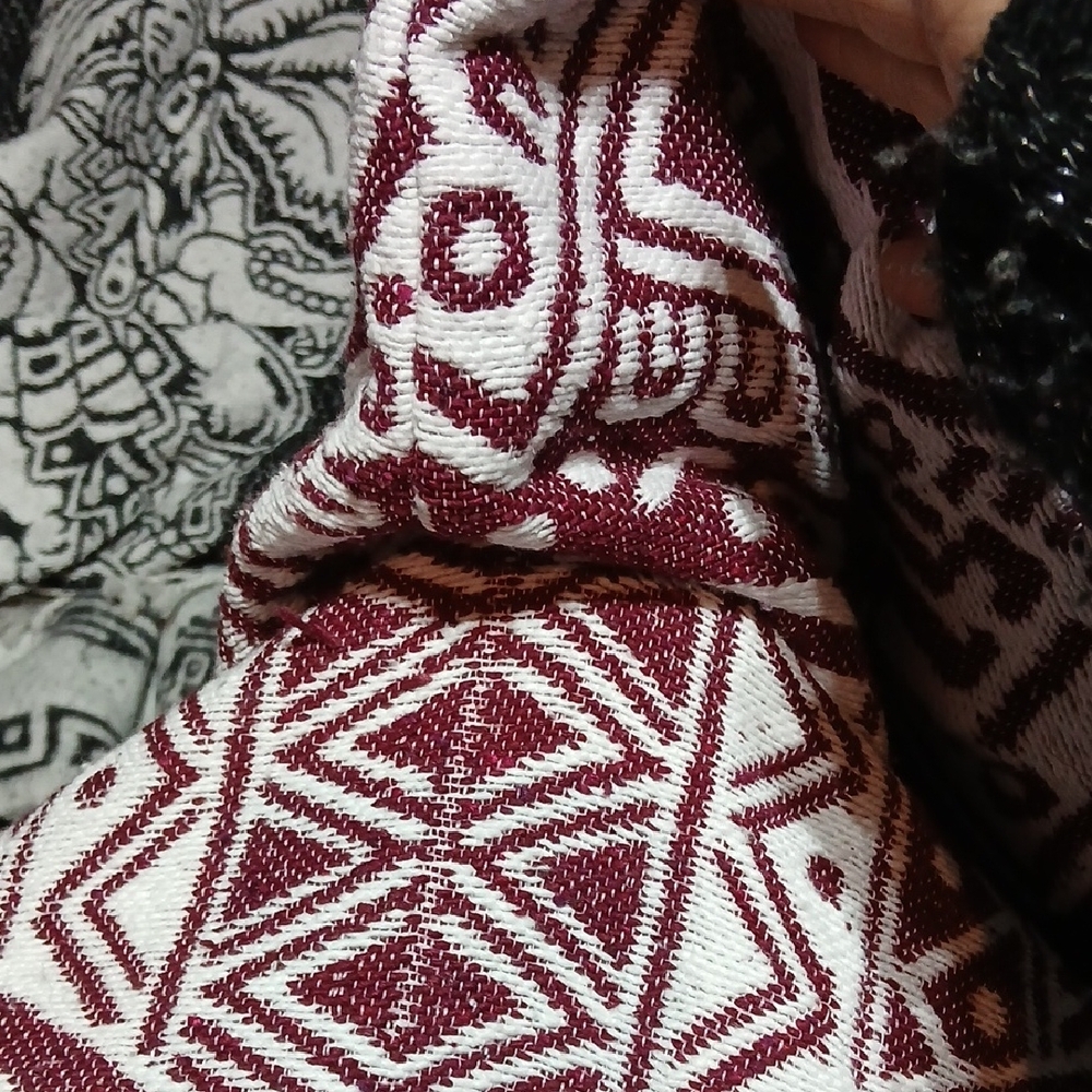 MEXICANA Red and White Patterned Jacket - Picture 3 of 5